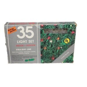 Vintage‎ Indoor/Outdoor 35 Count Miniature String Lights Clear End to End NOS